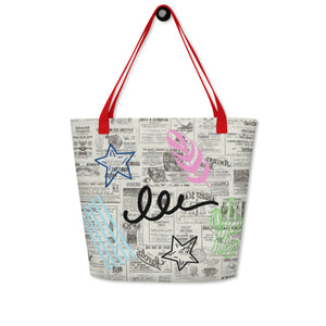 GRAFFITI All-Over Print Large Tote Bag