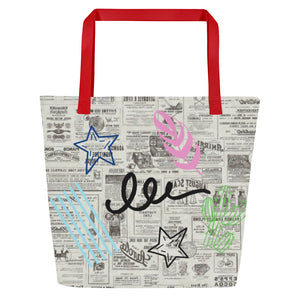 GRAFFITI All-Over Print Large Tote Bag