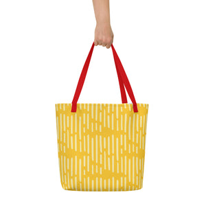 MODERN LINES All-Over Print Large Tote Bag