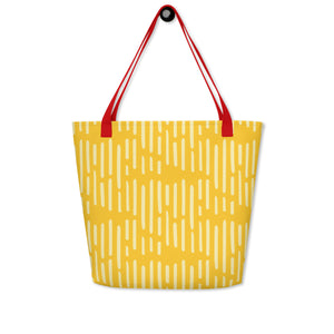 MODERN LINES All-Over Print Large Tote Bag