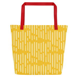 MODERN LINES All-Over Print Large Tote Bag