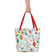 Load image into Gallery viewer, FIELD OF FLOWERS All-Over Print Large Tote Bag
