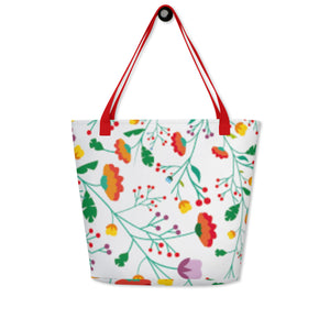 FIELD OF FLOWERS All-Over Print Large Tote Bag