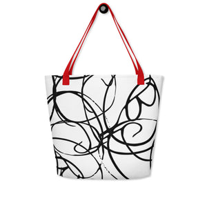 MODERN ART All-Over Print Large Tote Bag