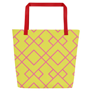 NATALIE All-Over Print Large Tote Bag