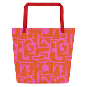 ECHELON All-Over Print Large Tote Bag