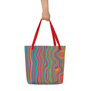 CALI All-Over Print Large Tote Bag