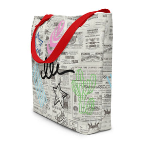 GRAFFITI All-Over Print Large Tote Bag