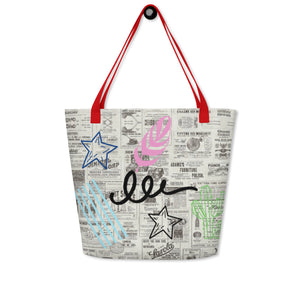 GRAFFITI All-Over Print Large Tote Bag