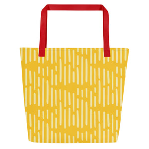 MODERN LINES All-Over Print Large Tote Bag