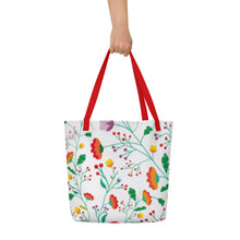 Load image into Gallery viewer, FIELD OF FLOWERS All-Over Print Large Tote Bag
