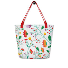 Load image into Gallery viewer, FIELD OF FLOWERS All-Over Print Large Tote Bag
