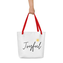 Load image into Gallery viewer, JOYFUL All-Over Print Large Tote Bag
