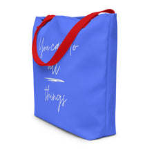 Load image into Gallery viewer, YOU CAN DO ALL THINGS All-Over Print Large Tote Bag
