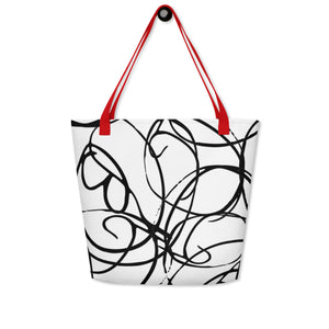 MODERN ART All-Over Print Large Tote Bag