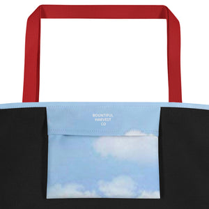 BLUE SKIES All-Over Print Large Tote Bag