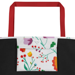 FIELD OF FLOWERS All-Over Print Large Tote Bag