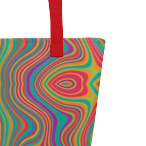 CALI All-Over Print Large Tote Bag