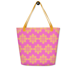 FAVOIRE All-Over Print Large Tote Bag