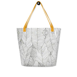 BANANA LEAF All-Over Print Large Tote Bag