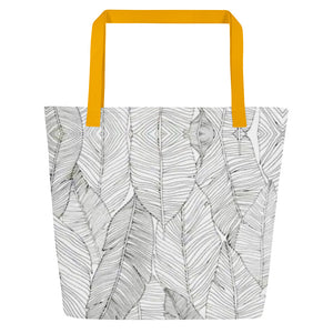 BANANA LEAF All-Over Print Large Tote Bag