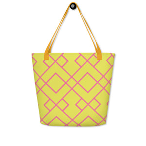 NATALIE All-Over Print Large Tote Bag