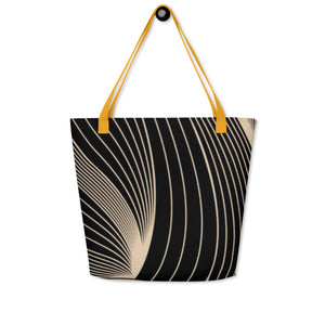 MODERN WAVE All-Over Print Large Tote Bag