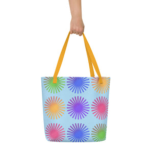 CELEBRATE All-Over Print Large Tote Bag