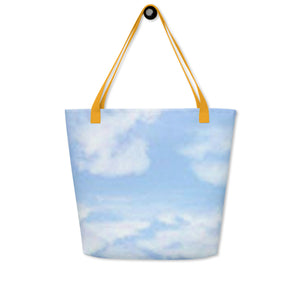 BLUE SKIES All-Over Print Large Tote Bag