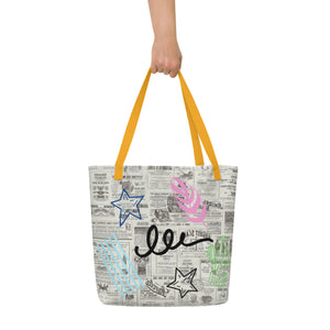 GRAFFITI All-Over Print Large Tote Bag