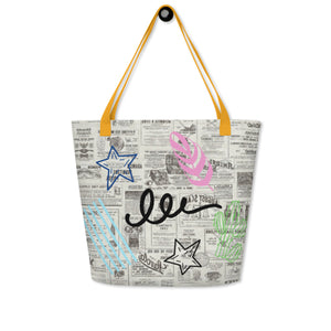 GRAFFITI All-Over Print Large Tote Bag