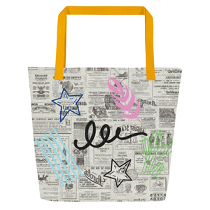 GRAFFITI All-Over Print Large Tote Bag