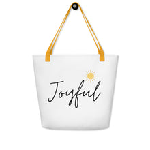 Load image into Gallery viewer, JOYFUL All-Over Print Large Tote Bag
