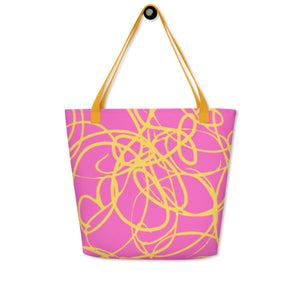 MODERN ART All-Over Print Large Tote Bag