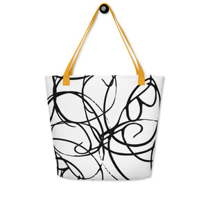 MODERN ART All-Over Print Large Tote Bag