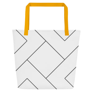 MODERN LINES All-Over Print Large Tote Bag