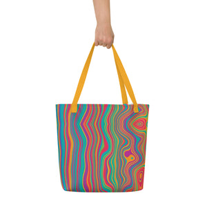 CALI All-Over Print Large Tote Bag