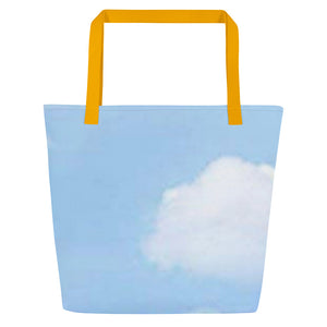 BLUE SKIES All-Over Print Large Tote Bag