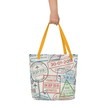 Load image into Gallery viewer, TRAVEL All-Over Print Large Tote Bag
