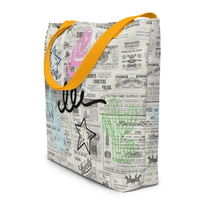 GRAFFITI All-Over Print Large Tote Bag