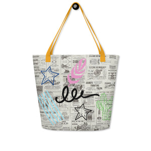 GRAFFITI All-Over Print Large Tote Bag