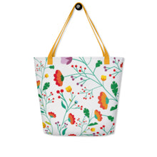 Load image into Gallery viewer, FIELD OF FLOWERS All-Over Print Large Tote Bag
