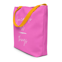 Load image into Gallery viewer, YOU CAN DO ALL THINGS All-Over Print Large Tote Bag
