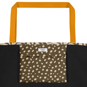 ANIMAL PRINT All-Over Print Large Tote Bag