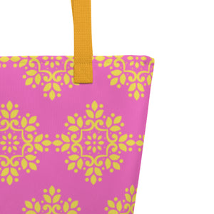 FAVOIRE All-Over Print Large Tote Bag