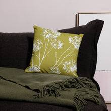 Load image into Gallery viewer, COASTAL Moss Green Floral Pillow
