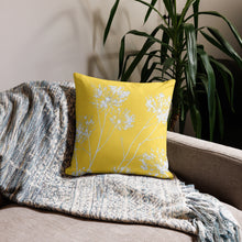 Load image into Gallery viewer, COASTAL Yellow Floral Premium Pillow
