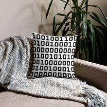 Load image into Gallery viewer, Code Black And White Modern Pillow
