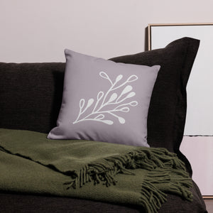 Modern Art Gray And White Fusion Pillow