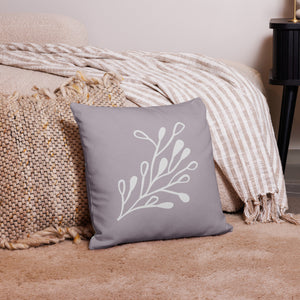 Modern Art Gray And White Fusion Pillow